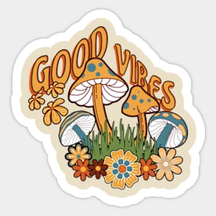 Good Vibes Hippie 70s design Sticker